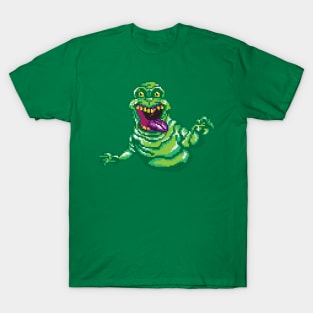 Ghostbusters Slimer Pixel Art T-Shirt